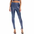 Sexy 1980s High Waisted Shiny Latex Patent Leggings PU Leather Pencil Pants Women's Masquerade Party Pants