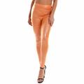 Sexy 1980s High Waisted Shiny Latex Patent Leggings PU Leather Pencil Pants Women's Masquerade Party Pants