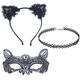 black lace suit Halloween lace headband dance party fun mask shooting props