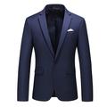 Men's Business Blazer Wedding Sport Coat Classic Solid Fit Suit Coat Plus Size Dress Office Formal Blazer Black White Yellow Pink 2024