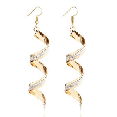 Drop Earrings Dangle Earrings For Women's Party Wedding Casual Alloy Wave Gold Silver