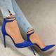 Women's Heels Pumps Sandals Lace Up Sandals Strappy Sandals Stilettos Ankle Strap Heels Party Daily Solid Color Summer High Heel Pointed Toe Elegant Sexy Suede Lace-up Black Burgundy Blue