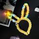 Rabbit Ear Decor Headband Luminous Headwear Led Lights Rabbit Flashing Costume Hair Hoop Halloween Party Hair Accessories