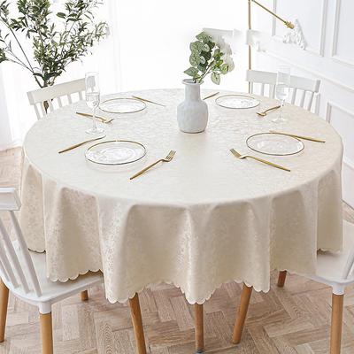 Round Table Cloth Vinyl Tablecloth Wipe Clean Spring Tablecloth Oilcloth Farmhouse Outdoor Picnic Cloth Table Cover For Wedding Dining