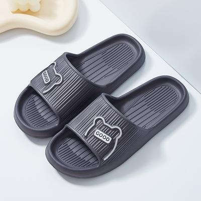 Women's Platform Cloud Slippers Solid Color Open Toe Non-slip Slides Shoes Indoor Bathroom Shoes