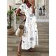 Women's A Line Dress Floral Dress Summer Dress Floral Ditsy Floral Split Print V Neck Maxi long Dress Daily Vacation Short Sleeve Summer Spring