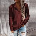 Women's Cardigan Classic Style Solid Color Basic Casual Cotton Long Sleeve Sweater Cardigans Hooded Fall Winter Tan grey blue Blue