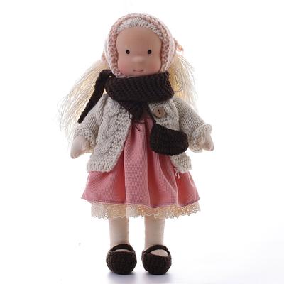 Cotton Body Waldorf Doll Doll Artist Handmade Mini Dress-Up Doll Diy Halloween Gift Box Packaging Blessing for Christmas Gifts