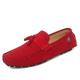 Men's Loafers Slip-Ons Boat Shoes Suede Shoes Moccasin Drive Shoes Penny Loafers Casual British Daily Office Career St. Patrick's Day Suede Loafer Black Red Blue Spring Fall