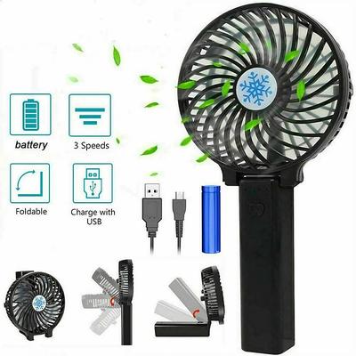 Mini Foldable Desk Fan – Handheld Ultra-Quiet USB Rechargeable Fan and Air Cooler for Home, Student Dorm or Office