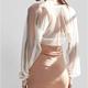 Mesh Bolero Sun Protection Long Puff Sleeve See Through Cover Up Shrug Tulle Bolero Bridal Organza Wedding Guest Fashion Women's Wrap All-Match Spring Summer