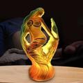 Resin Desk Lamp Animal Series Simulated Stained Glasss Decor Table Lamp Vintage Stained Bedside Lamp 15cm/5.9inch