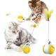 cat chasing toy balance car design cat interactive toys non-battery self rotating car cat toy with cat catnip wand chaser fun puzzle toy for cat kitten iq active stimulation