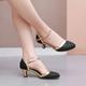 Women's Ballroom Shoes Modern Shoes Party Evening Outdoor Ballroom Dance Waltz Heel Glitter Cuban Heel Closed Toe Ankle Strap Black Bronze Silver