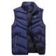 Men's Puffer Jacket Down Jacket Autumn Winter Warm Stand Collar Sleeveless Vest Coat Casual Pure Color Waistcoat Vests Jacket Top Coat M-4xl