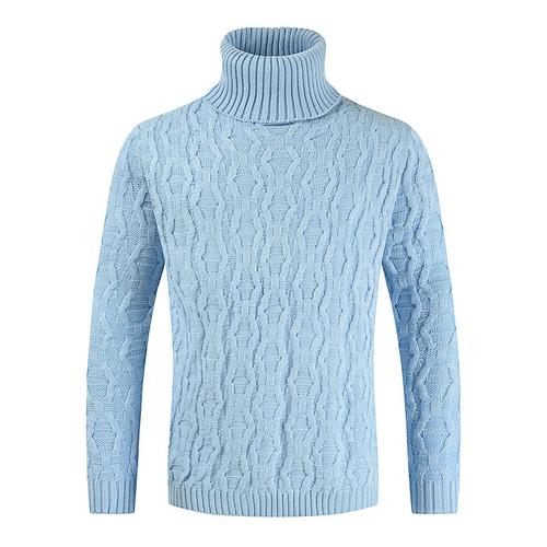 Men's Turtleneck Sweater Pullover Sweater Jumper Fall Sweater Jumper Cable Crochet Knit Regular Knitted Plain Turtleneck Modern Contemporary Work Daily Wear Clothing Apparel Winter White Yellow S M L