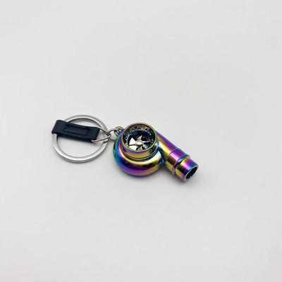 StarFire Real Whistle Sound Turbo Car Keychain Sleeve Bearing Spinning Turbo Key Chian Auto Part Turbine Turbocharger Key Ring Key Holder Accessoies