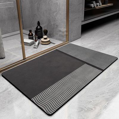 Diatomaceous Earth Bath Mat Non-slip Super Absorbent Toilet Door Quick-Drying Foot Mat Entry Door Mat Non-Slip Mat