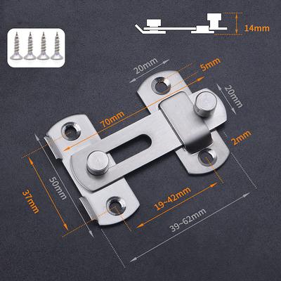 Stainless Steel Hasp Latch Lock Door Lock Guard Latch Boltfor Sliding Door Window Cabinet Fitting for Home Security Door Hardware Accessories