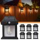 Solar Wall Lanterns Outdoor With 3 Modes Wireless Dusk To Dawn Motion Sensor LED Sconce Lights IP65 Waterproof Exterior Front Porch Security Lamps Wall Mount Patio Fence Decorative