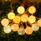 Solar String Lights Rope Outdoor Fairy String Lights Solar Light Decorations Rustic Chic Farmhouse Decor for Mantels Walls 7.5M 16LEDS