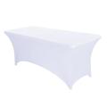 Stretch Spandex Table Cover for Standard Folding Tables - Universal Rectangular Fitted Tablecloth Protector for Wedding, Banquet and Party