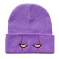 Pennywise Scary Eyes Horror Clown Eyes Knitted Hat Warm Pullover Hip-Hop Hat Woolen Hat Halloween Dress Up