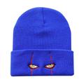 Pennywise Scary Eyes Horror Clown Eyes Knitted Hat Warm Pullover Hip-Hop Hat Woolen Hat Halloween Dress Up