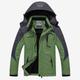 Men's Hoodie Jacket Waterproof Rain Jacket Ski Jacket Fleece Jacket Winter Outdoor Solid Color Thermal Warm Waterproof Windproof Outerwear Windbreaker Coat Camping Hunting Ski / Snowboard Army Green