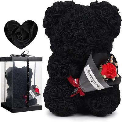 Women's Day Gifts TEDDY Day Rose Eternal Flower Valentine's Day Birthday Gift to Girlfriend Rose Bear with Flower Gift Flower Mother's Day Gifts for MoM
