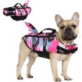 Dog Life Jacket Shark Large Pet Life Safety Vest for Swimming Boating, Adjustable High Visibility Dog Shark Life Vest with Safety Handle, Pet Life Preserver with Superior Buoyancy for Large Medium Small Dogs