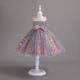 Girls' Rainbow Sequin Star Tutu Dress All-Season, Cotton-Lined, Galaxy Patterned, With Bow Belt Contrast Sequin Details Comfortable Durable For Wedding Guest