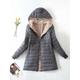 Women's Parka Quilted Coat Fleece Lined Sherpa Jacket Fall Long Coat Winter Puffer Jacket Windproof Warm Heated Coat Stylish Casual Jacket Long Sleeve Plain Full Zip Black