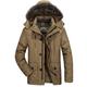 Men's Winter Coat Winter Jacket Classic Style Camping Hiking Warm Zipper Pocket Black khaki Army Green Dark Blue Puffer Jacket