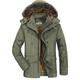 Men's Winter Coat Winter Jacket Classic Style Camping Hiking Warm Zipper Pocket Black khaki Army Green Dark Blue Puffer Jacket