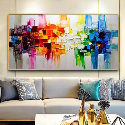 Oil Painting 100% Handmade Hand Painted Wall Art On Canvas Colorful Abstract Line Modern Style Home Decoration Decor Rolled Canvas No Frame Unstretched 12060cm/16080cm