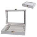 Storage Organization Storage Box Mixed Material Rectangle Shape Flip-open Cover 20X15X4.5cm