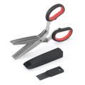 Updated 2023 Herb Scissors Set - Cool Kitchen Gadgets for Cutting Fresh Garden Herbs - Herb Cutter Shears with 5 Blades and Cover, Sharp and Anti-rust Stainless Steel, Dishwasher Safe