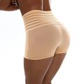 Women's Shapewear Casual / Sporty Shorts Scrunch Butt Shorts Anti Chafing Shorts Short Pants Weekend Yoga Stretchy Solid Colored Tummy Control Butt Lift High Waist Skinny White Black Beige S M L XL