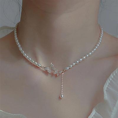 Necklace Pearl Chrome Women's Fashion Personalized Luxury Classic Necklace For Wedding Wedding Guest Engagement