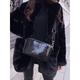 Women's Winter Coat Faux Fur Coat Warm Breathable Outdoor Valentine's Day Street Daily Wear Slim Fit Cardigan Lapel Fashion Daily Casual Solid Color Loose Fit Outerwear Long Sleeve Fall Winter Black