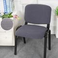 Stretch Chair Slipcover Covers Black Elacstic Seat Cover With Backrest Cover for Guest Reception Arm Chair or Computer Office Rotating