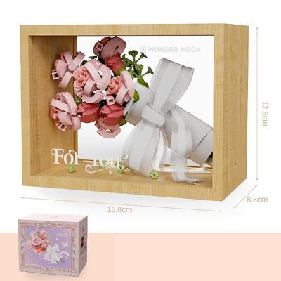 Women's Day Gifts Moonlight Society Mini Particle Creative DIY Toys Eternal Flower Building Blocks Flower Bundle Series Women's Day Mother's Day Gifts for Girls Mother's Day Gifts for MoM