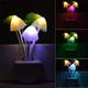 LED Sensor Night Light Plug-in Mushroom NightLights Color Changing Lamp Mushroom Decor, AUSAYE Mini Cute Night Lights for Kids Adults Bedroom Toilet Bathroom Stairs Kitchen Hallway