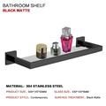 Shower Caddy Bathroom Shelf Adorable Creative Contemporary Modern Stainless Steel Tempered Glass Metal 1PC - Bathroom Wall Mounted