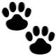 2Pcs/Set Car Sticker Cool Design Paw 3D Animal Dog Cat Bear Foot Prints Footprint Decal Car Stickers Silver Red Black Golden