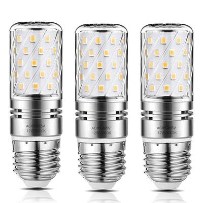 12W E14 E27 Led Candlestick Bulb AC85-265V Silver LED Corn Bulb Two-color Temperature Corn Lamp Equivalent to the Traditional 100 Watt 1400lm Led Chandelier Bulb