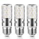 12W E14 E27 Led Candlestick Bulb AC85-265V Silver LED Corn Bulb Two-color Temperature Corn Lamp Equivalent to the Traditional 100 Watt 1400lm Led Chandelier Bulb