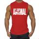 men's man animal bodybuilding tops tank shirt vintage print t-shirt vest muscle shirt print 85% cotton 15% elastane, black , m