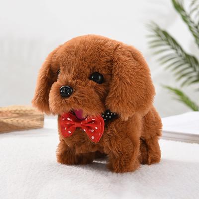 Simulated Electric Dog Plush Electric Dog Can Walk Bark Nod And Wag Its Tail Children's Toy Dog Stall